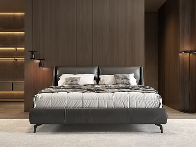 Modern Double Bed 3d model