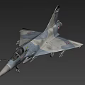 Military Fighter Jet With Camouflage Paint Sleek Aerodynamic Design And Military Insignia