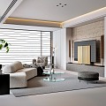 modern living room 3d model