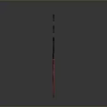 Three Glowing Knives With Pink Green Red Blades And Black Handles