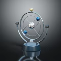 Stylish Modern Furniture With Metal Frame And Decorative Spheres For Home Decoration