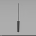 Silver Long Cylindrical Metal Equipment Tool With Slim Top And Thicker Base Sections