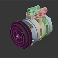 Industrial Mechanical Equipment With White Black Body And Yellow Top Connectors