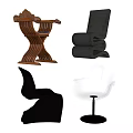 Collection of Modern Creative Dining Chairs Featuring Various Unique Artistic Stylish Designs