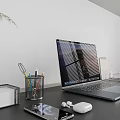 09 computer modern computer desk laptop office supplies 3d model
