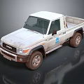 White Toyota Single Cab Pickup Truck With Open Bed And Utility Features