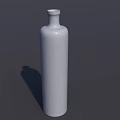 White Cylindrical Decorative Vase With Minimalist Design On Gray Background 3d model