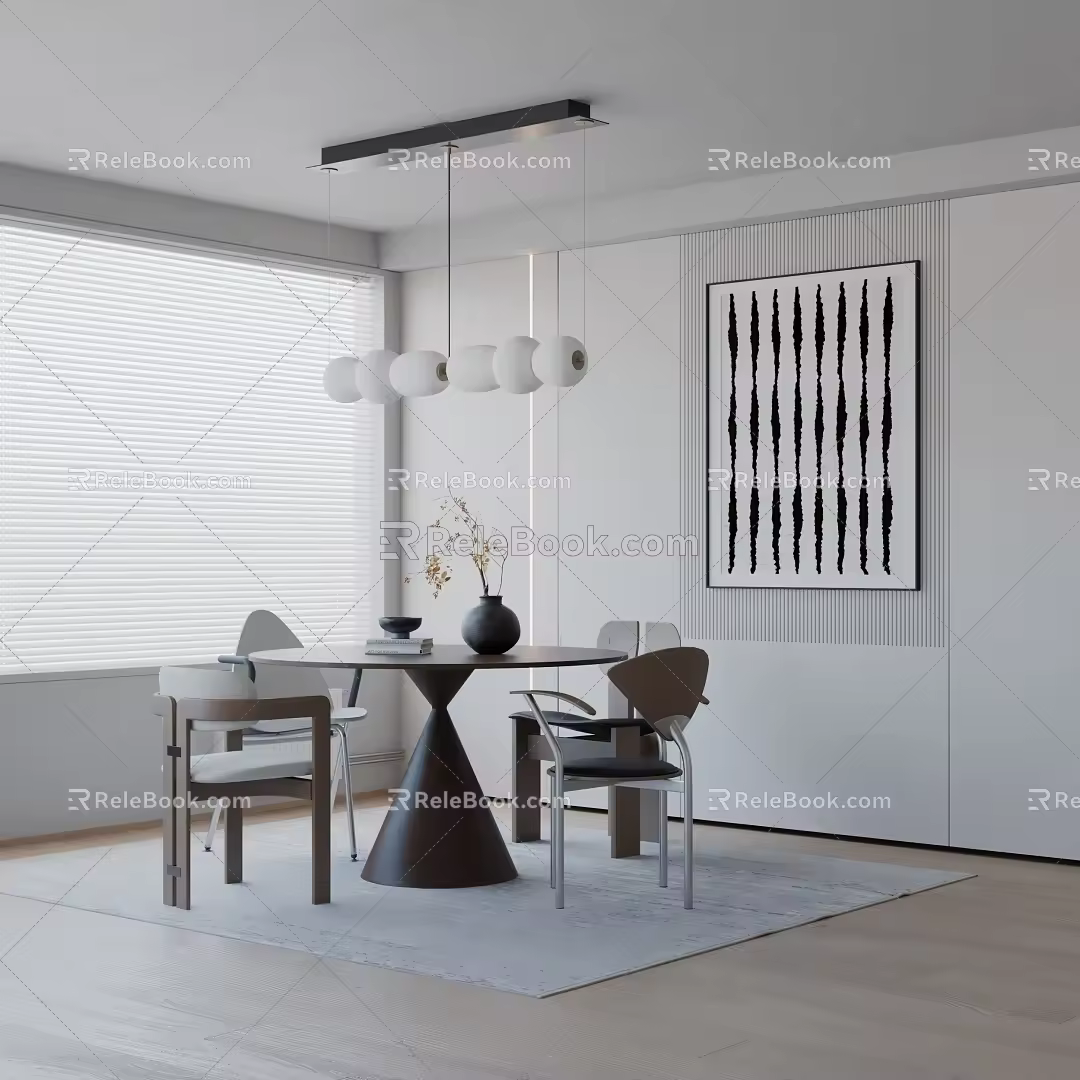 Modern table combination 3d model