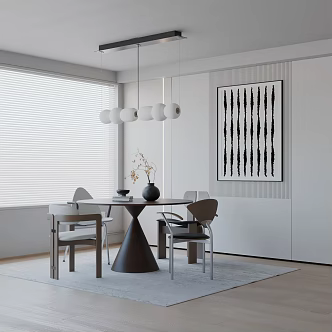 Modern table combination 3d model