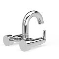 Sleek Chrome Two Handle Faucet With Modern Design And Polished Finish