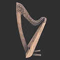 Handcrafted Wooden Harp Musical Instrument With Classic Design And Fine Strings