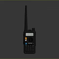 Black Portable Walkie Talkie With Long Antenna Digital Display And Control Buttons