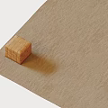 Light Brown Textured Square Carpet with Soft Surface and Modern Design 3d model