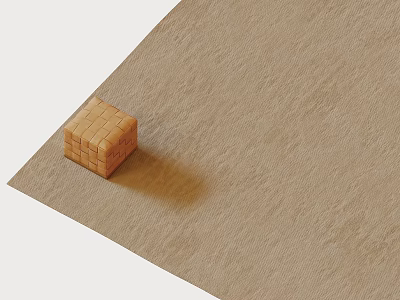 Modern carpet leather stool 3d model Modern carpet leather stool 3d model