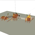 Modern amusement equipment combination slide 3d model