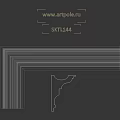 White Decorative Molding With Layered Architectural Design For Interior Decoration