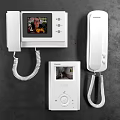Video Doorbell System With Screen And Telephone Style Wall Mounted White Components