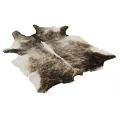 Stylish Shaped Fur Texture Rug Featuring Gray White Brown Tones And Natural Patterns 3d model
