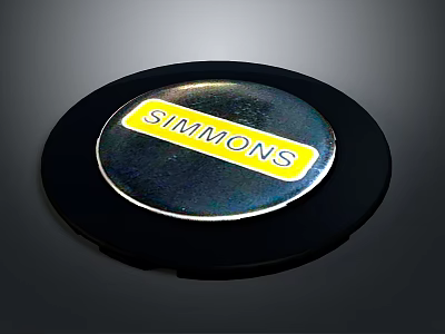 Simmons Circular Branded Logo Label On Furniture Part For Home Use 3d model