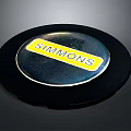 Simmons Circular Branded Logo Label On Furniture Part For Home Use