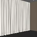 White Sheer Curtains In Spacious Interior With Wooden Wall And Gray Tile Floor