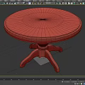 Dark Wooden Round Dining Table With Unique Carved Base And Classic Style