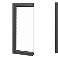 Modern Window Design With Black Frame And White Blinds For Home Interior Use