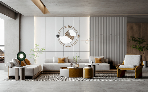 modern living room 3d model