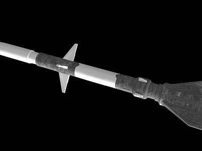 Airplane Structure 3D Model With Detailed Metallic Components And Black White Render 3d model