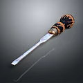 Art Supplies Carving Tool With Black Brown Patterned Handle And Metal Blade