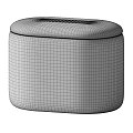 Stylish Modern Round Gray Velvet Sofa Stool For Living Room Decor