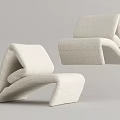 Modern single sofa recliner 3d model