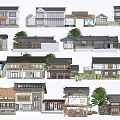 Traditional House Architecture Designs With Various Roof Styles And Wooden Structures