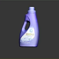 Household Laundry Detergent in Blue Plastic Bottle with Handheld Design and Foam Water Drop Pattern