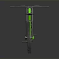 Green And Gray Mountain Bike With Sturdy Frame For Off Road Riding