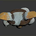 Cute Game Movie Character With Large Ears And Big Eyes White Brown Orange Color Design