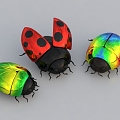 Coccinella septempunctata ladybug beetle beetle insect scarab 3d model