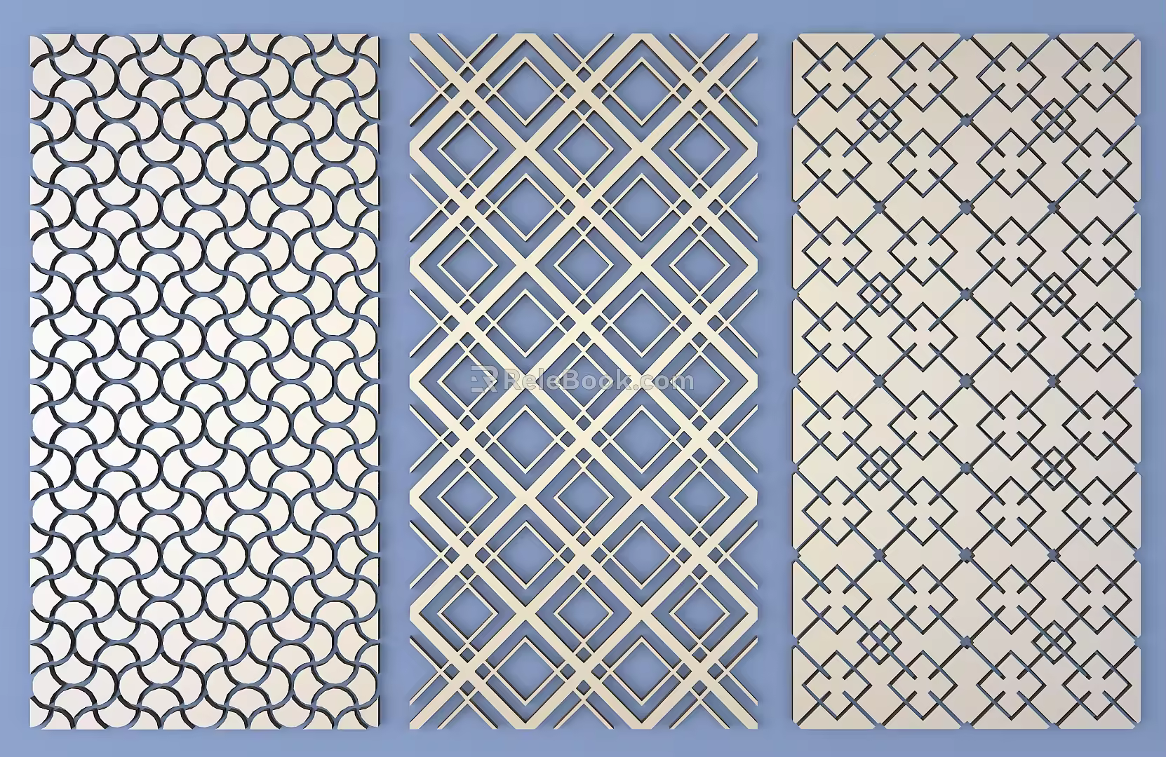 New Chinese style carved ancient pattern 3d model