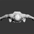 3D White Armored Character Model With Helmet Body Armor Utility Belt And Boots