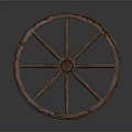 Vintage Car Wooden Wheel With Rustic Spokes For Classic Vehicle