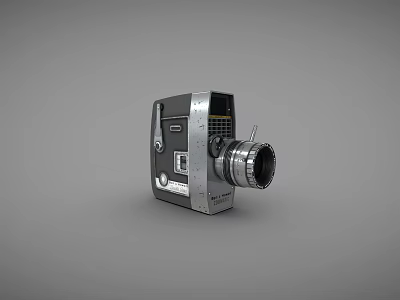 Vintage Digital Film Camera Classic Design With Retro Photography Features 3d model