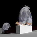Modern COLMO Tea Break Area Featuring Moon Display Counter And Hills 3d model