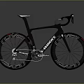 Black Aerodynamic LWORKS Road Bicycle With Carbon Fiber Frame And Sleek Racing Wheels