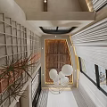 Rustic Guesthouse Interior With Wooden Beams Arched Doorways Cozy Seating And Natural Light