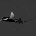 Black and White Manta Ray With Large Wings Swimming In Ocean Water
