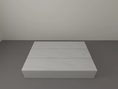 Modern White Marble Coffee Table With Simple Rectangular Design For Living Room 3d model