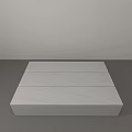 Modern White Marble Coffee Table With Simple Rectangular Design For Living Room