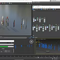 Weapons A Group of Science Fiction Weapons Combination Sword Dagger Axe Tomahawk Cyberpunk stylized low face number low model simple model film and television level 3d model