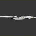 Futuristic White Spaceship Model With Sleek Aerodynamic Structure And Long Wings