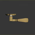 High Quality Golden Carved Door Handle Hardware with Ornate Design Details